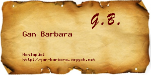 Gan Barbara névjegykártya