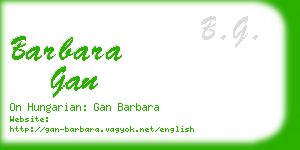 barbara gan business card